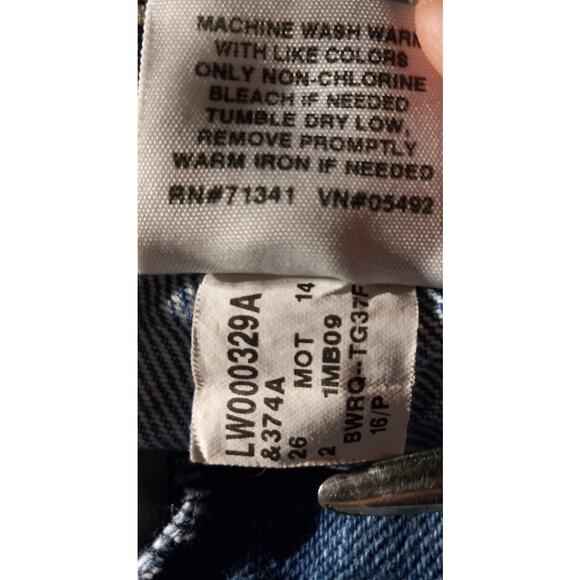 Vntg LL Bean 90s Comfort Waist Jeans 16P Petite HighRise Straight Leg Light Wash - Picture 11 of 12